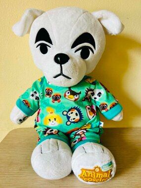 Build A Bear Animal Crossing New Horizons KK Slider Plush 17" Stuffed White Dog